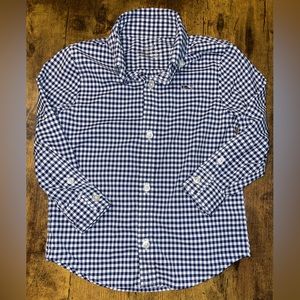 EUC 2t vineyard vines performance button down navy blue gingham